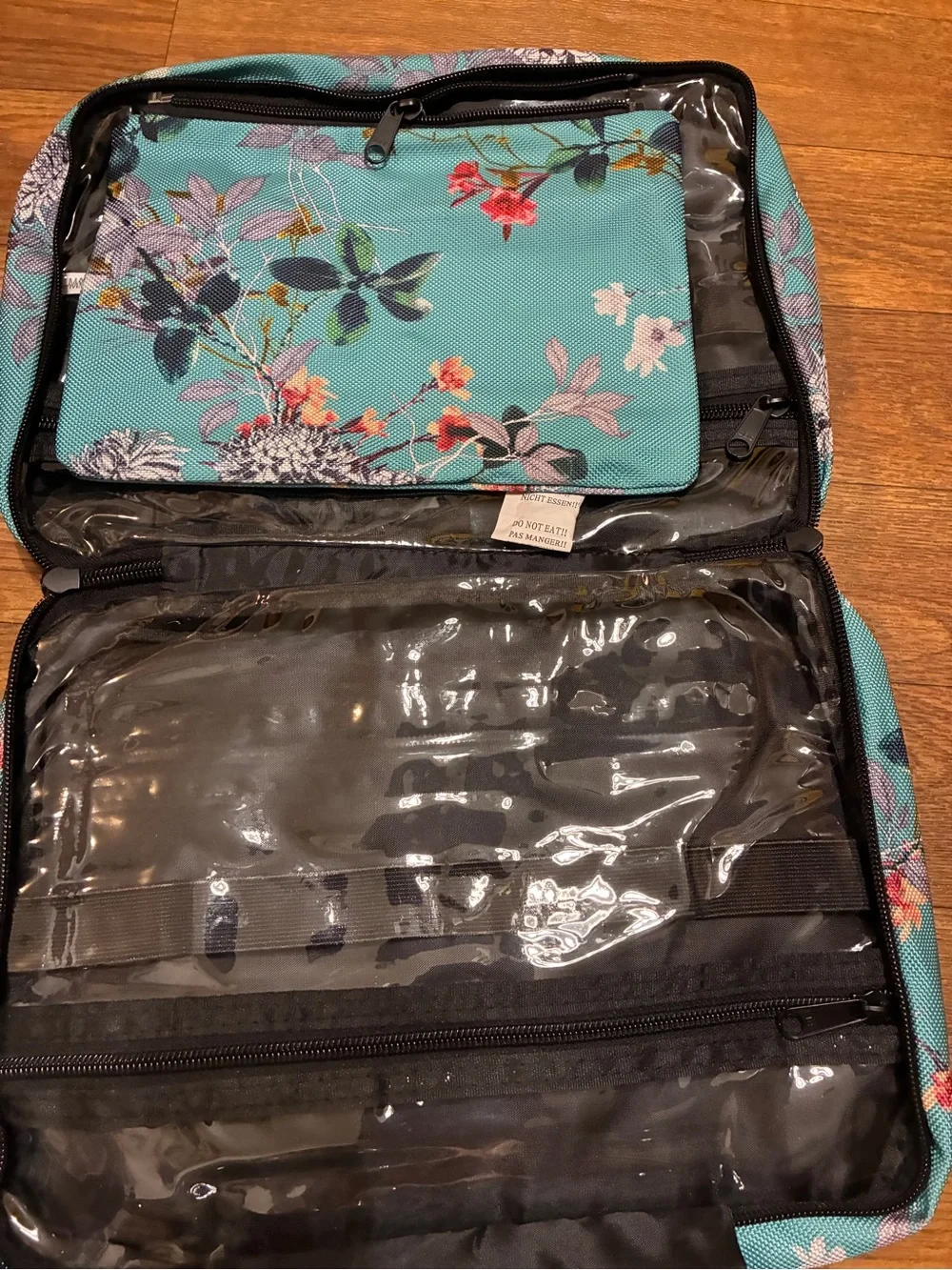 Bang & Carsen  Floral Cosmetic Travel Bag with Multicolor Blooms NWT